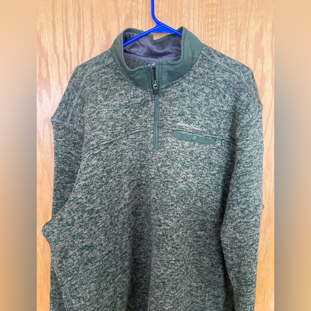 Eddie Bauer green 1/4 zip sweater